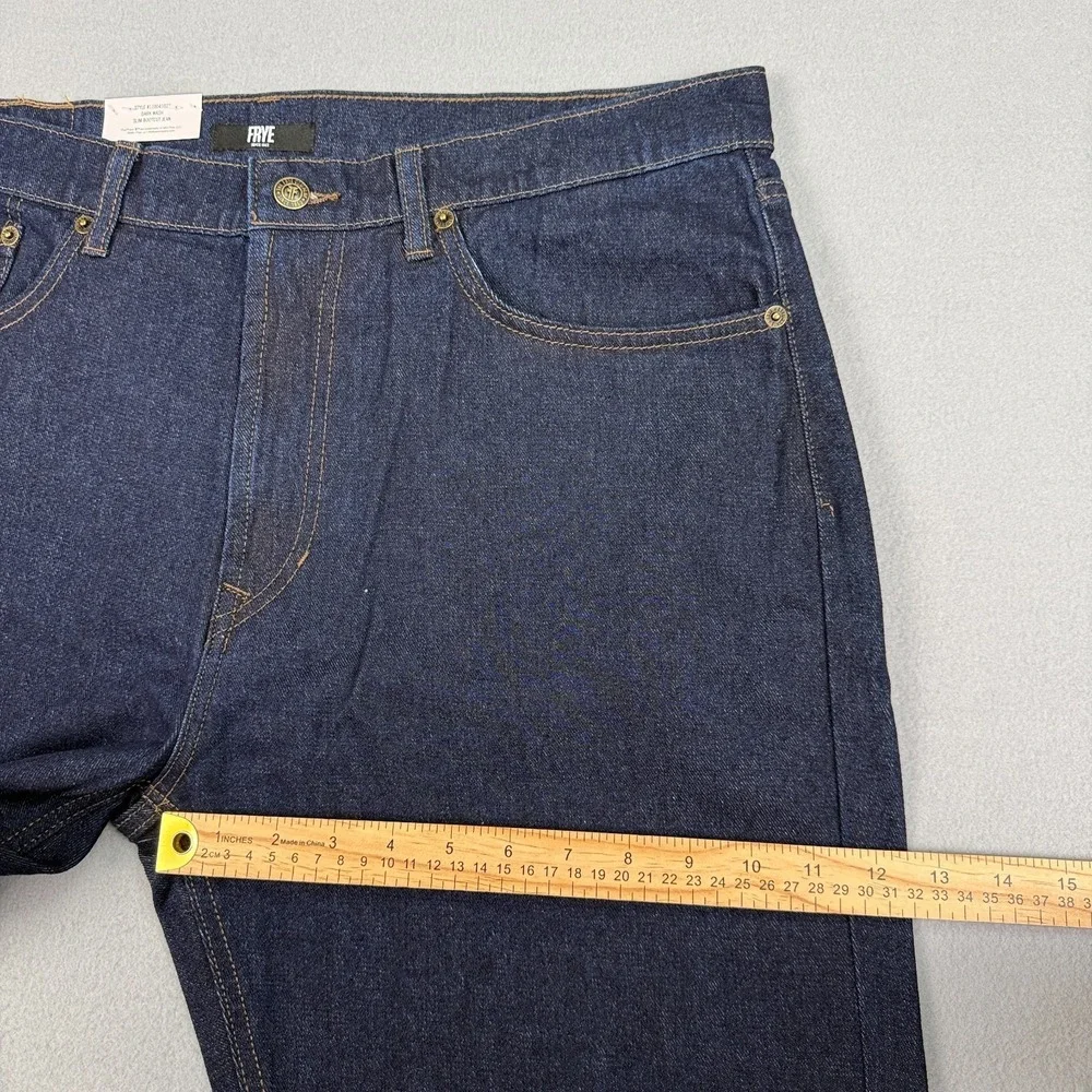 Frye Mens Slim‎ Bootcut Jeans Size 36x30 Dark Wash Casual Cotton Denim NWT